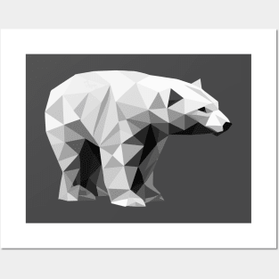 Polar bear Low Poly Posters and Art